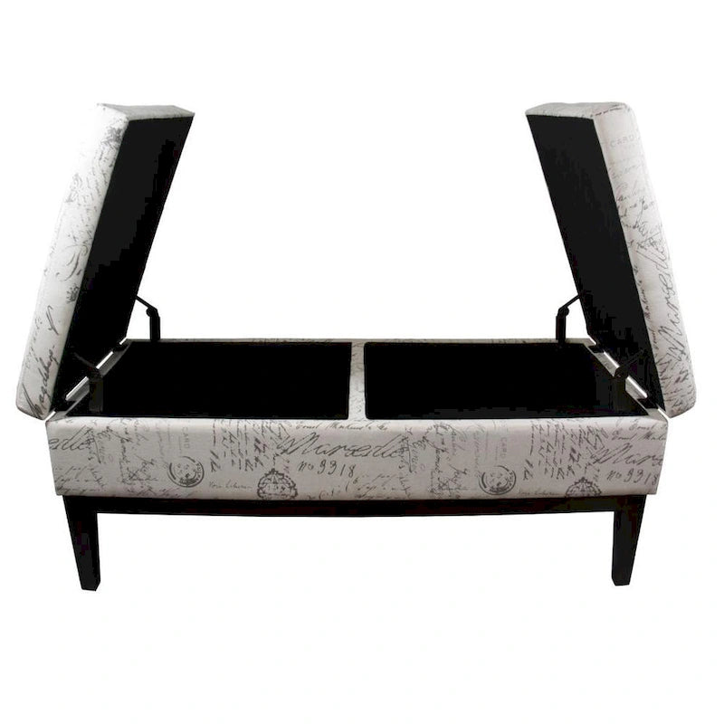 19.5H Old World Dual Lift Storage Bench