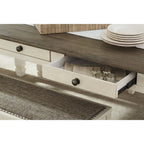 Signature Design by Ashley Bolanburg Antique White / Brown 7-Piece Dining Package
