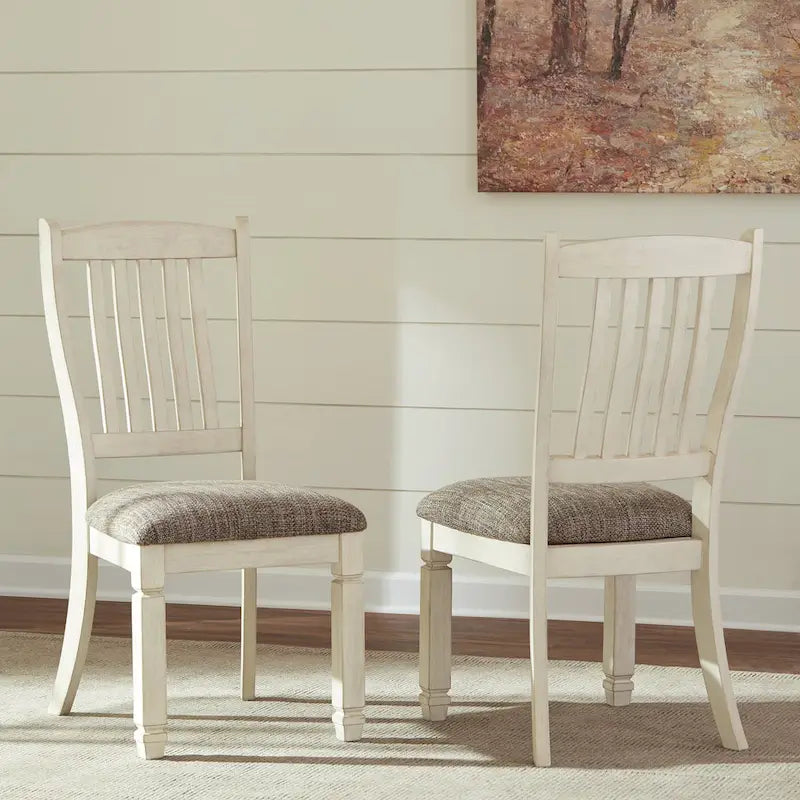 Signature Design by Ashley Bolanburg Antique White / Brown 7-Piece Dining Package
