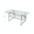 Transparent tempered glass coffee table, coffee table