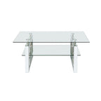 Transparent tempered glass coffee table, coffee table