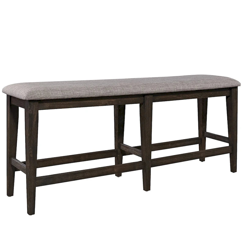 Double Bridge Dark Chestnut 6 Piece Gathering Table Set