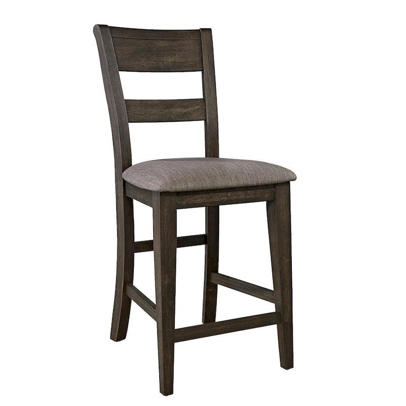 Double Bridge Dark Chestnut 6 Piece Gathering Table Set