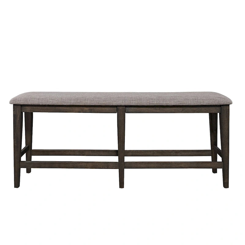 Double Bridge Dark Chestnut 6 Piece Gathering Table Set