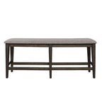 Double Bridge Dark Chestnut 6 Piece Gathering Table Set