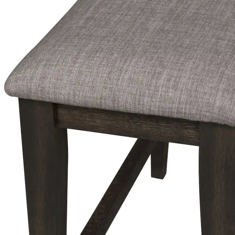 Double Bridge Dark Chestnut 6 Piece Gathering Table Set