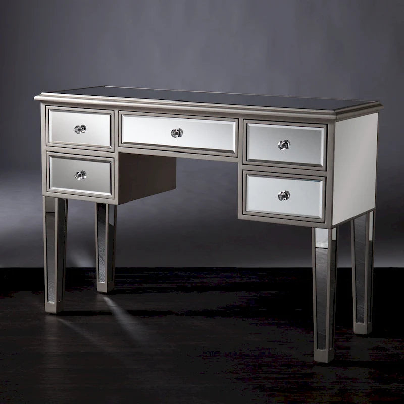 Modern Mirrored Glass Entryway Table