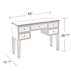 Modern Mirrored Glass Entryway Table