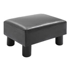 HOMCOM Modern Faux Leather Upholstered Rectangular Ottoman Footrest with Padded Foam Seat and Plastic Legs