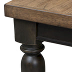 Harvest Home Chalkboard Rectangular Leg Table - Black