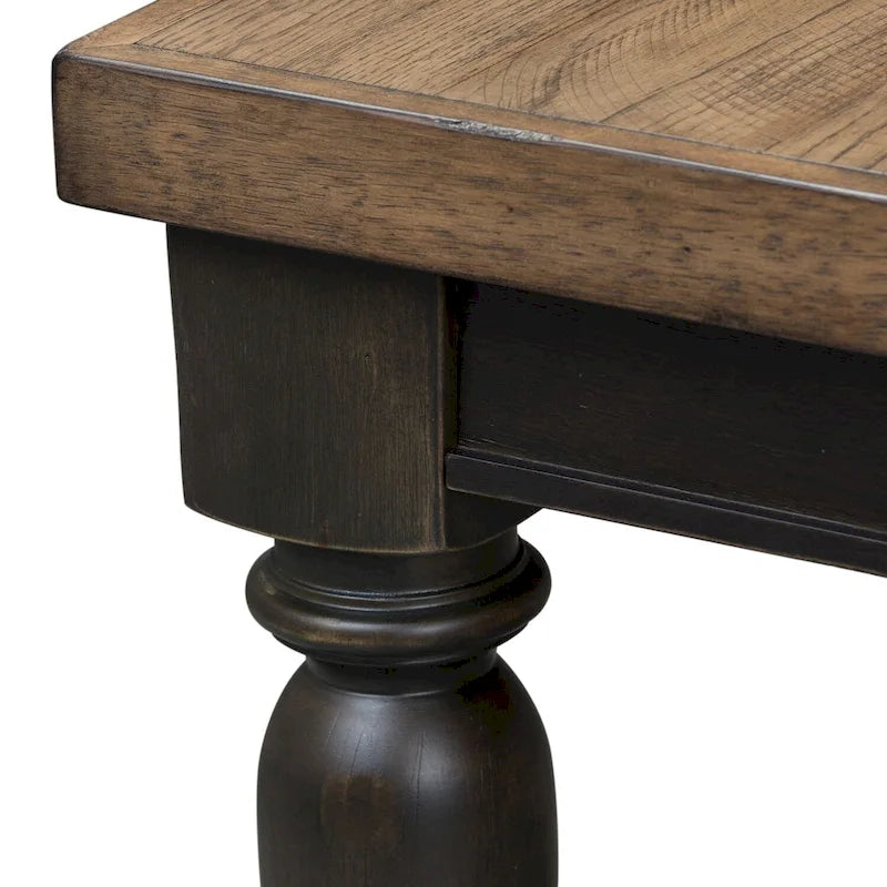 Harvest Home Chalkboard Rectangular Leg Table - Black