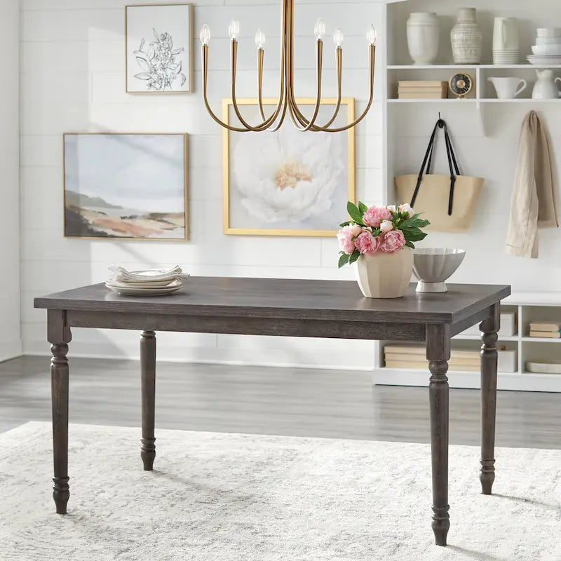 Simple Living Burntwood Dining Table - 29h x 60w x 36d
