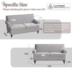 HUIMO Fabric Arm Chair and Loveseat Set