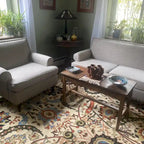 HUIMO Fabric Arm Chair and Loveseat Set