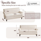 HUIMO Fabric Arm Chair and Loveseat Set