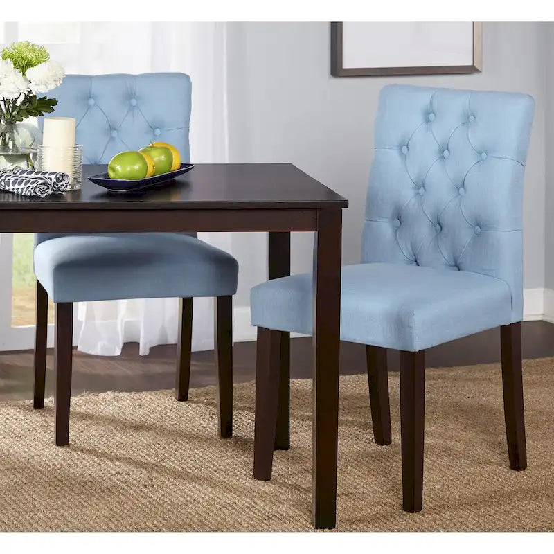 Simple Living Annie Espresso, Grey Rubberwood and Fabric 6-piece Dining Set with Dining Bench