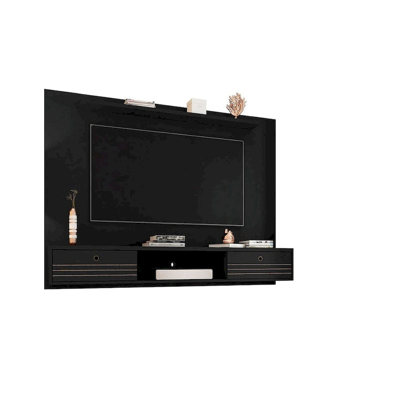 Liberty Mid Century Modern Wood 70.86 Floating Living Room Entertainment Furniture