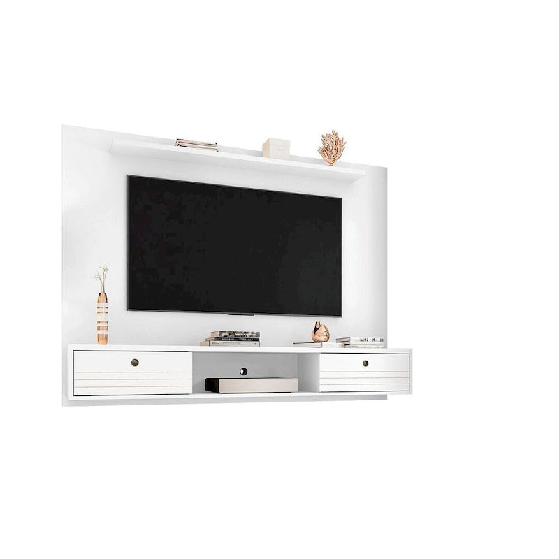 Liberty Mid Century Modern Wood 70.86 Floating Living Room Entertainment Furniture