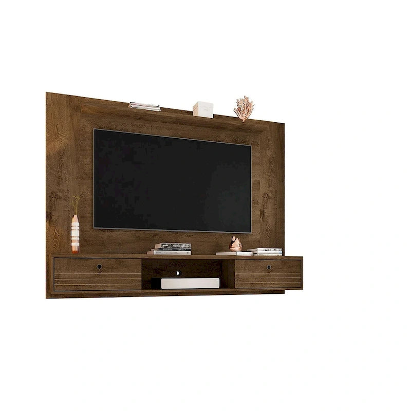 Liberty Mid Century Modern Wood 70.86 Floating Living Room Entertainment Furniture