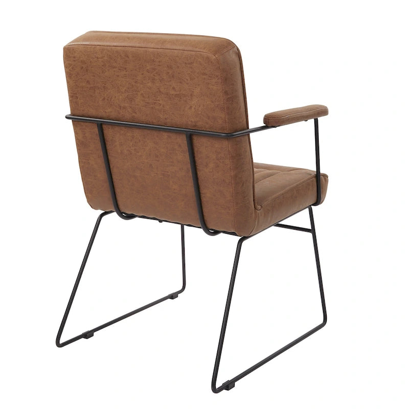 Carbon Loft Teigen Faux Leather Chair with Sled Base