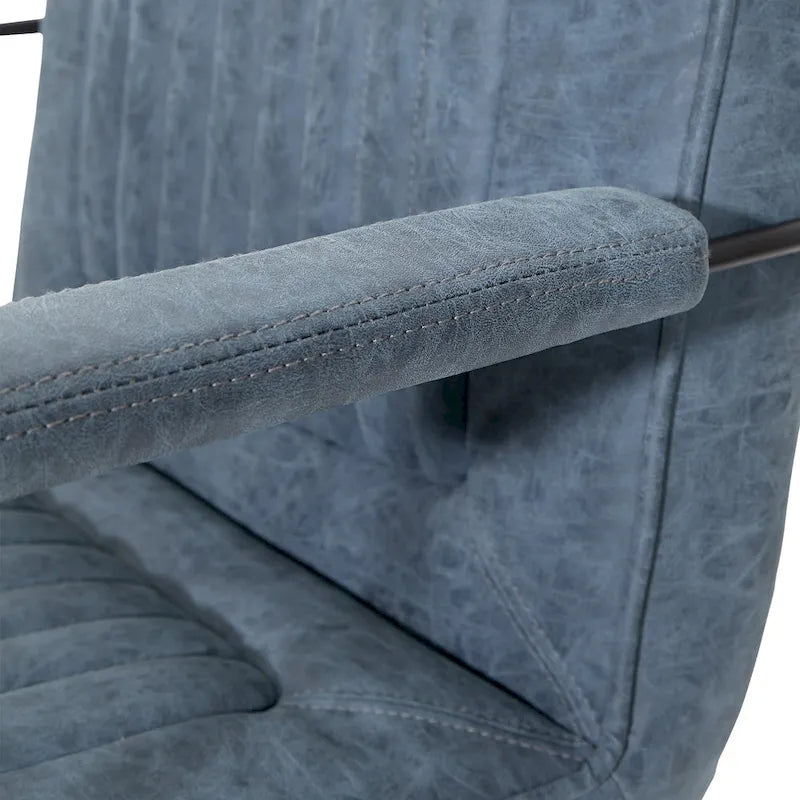 Carbon Loft Teigen Faux Leather Chair with Sled Base