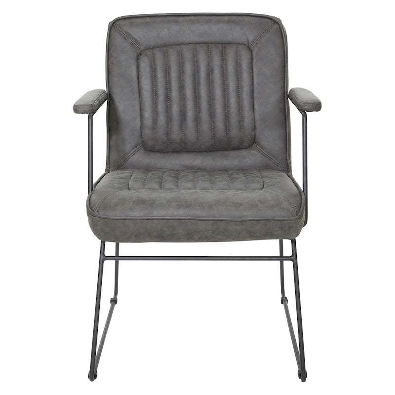 Carbon Loft Teigen Faux Leather Chair with Sled Base