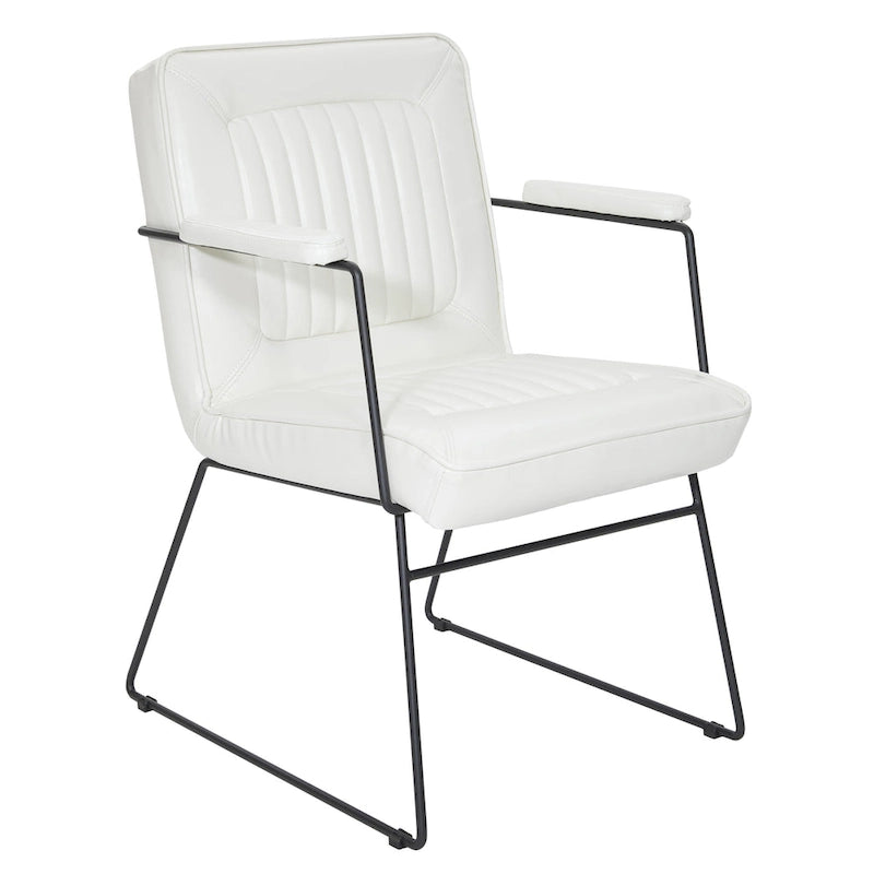 Carbon Loft Teigen Faux Leather Chair with Sled Base