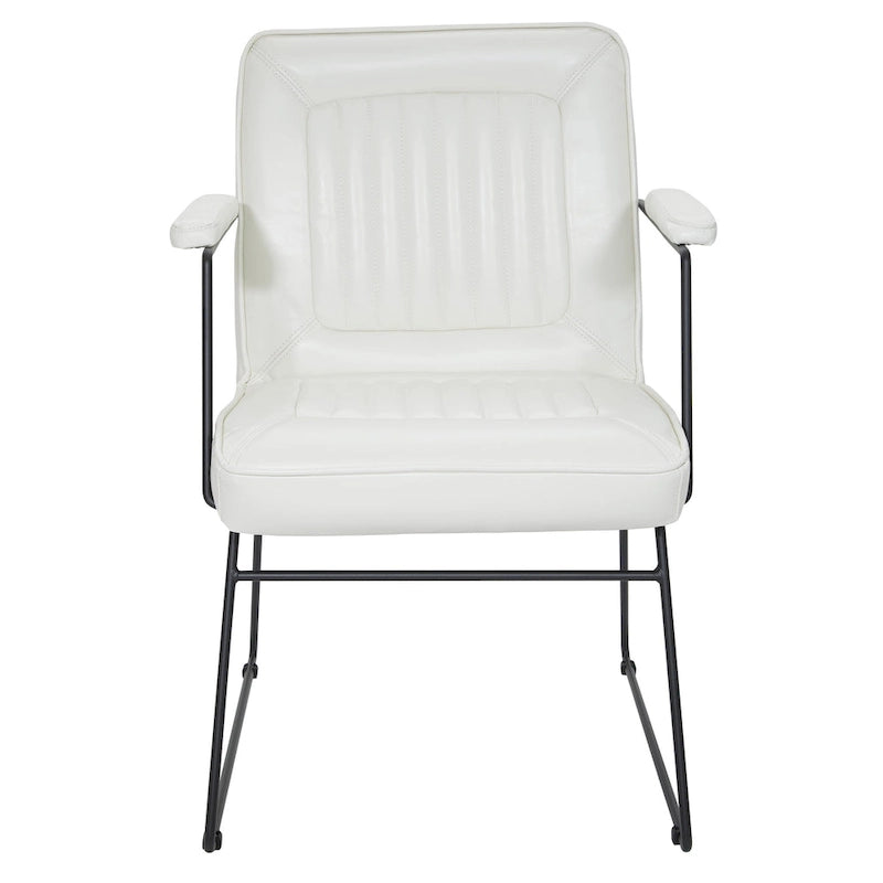 Carbon Loft Teigen Faux Leather Chair with Sled Base