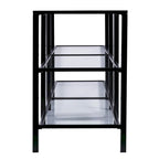 SEI Furniture Liberty Metal and Glass Media TV Stand for TV's up to 68