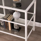 SEI Furniture Liberty Metal and Glass Media TV Stand for TV's up to 68