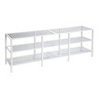 SEI Furniture Liberty Metal and Glass Media TV Stand for TV's up to 68