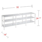 SEI Furniture Liberty Metal and Glass Media TV Stand for TV's up to 68