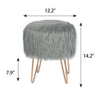 Dressing Stool — Soft Plush Footstool / Makeup Stool
