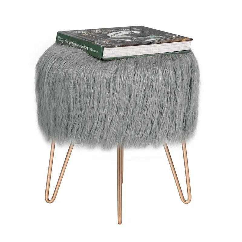 Dressing Stool — Soft Plush Footstool / Makeup Stool