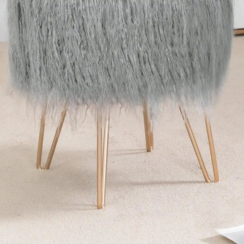 Dressing Stool — Soft Plush Footstool / Makeup Stool