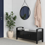 WYNDENHALL Norfolk Solid Wood 44-inch Wide Entryway Storage Bench - 44 Inches wide