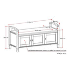 WYNDENHALL Norfolk Solid Wood 44-inch Wide Entryway Storage Bench - 44 Inches wide