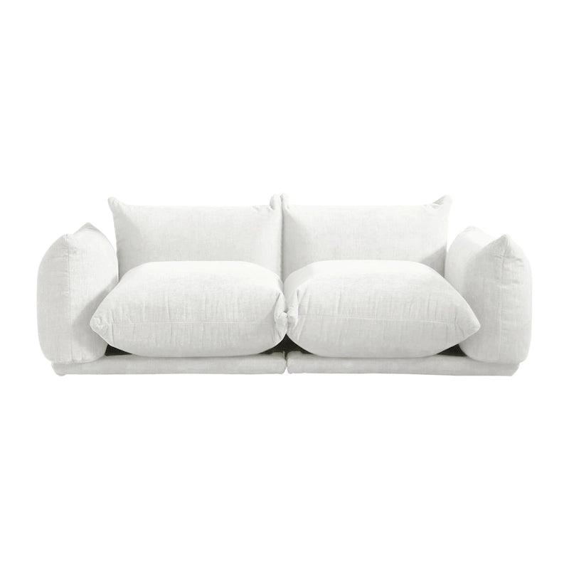 Chenille Fabric Modular Sectional Sofa Set with Ottoman
