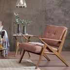 INK+IVY Rocket Upholstered Arm Chair with Angled Wood Frame