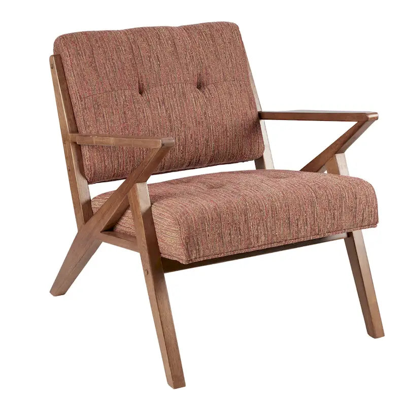 INK+IVY Rocket Upholstered Arm Chair with Angled Wood Frame