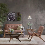 INK+IVY Rocket Upholstered Arm Chair with Angled Wood Frame