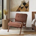 INK+IVY Rocket Upholstered Arm Chair with Angled Wood Frame