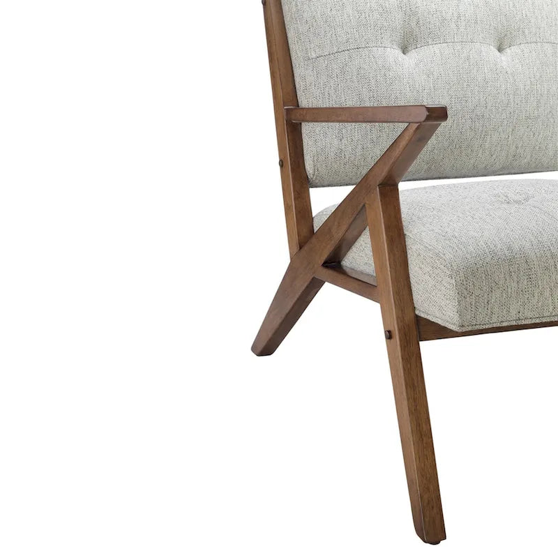 INK+IVY Rocket Upholstered Arm Chair with Angled Wood Frame