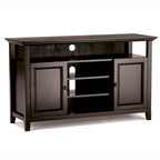 54-Inch Wide Solid Wood Transitional-Style Tv Stand — 54" W X 18.9" D X 31.9" H
