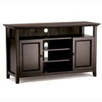 54-Inch Wide Solid Wood Transitional-Style Tv Stand — 54" W X 18.9" D X 31.9" H