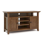 54-Inch Wide Solid Wood Transitional-Style Tv Stand — 54" W X 18.9" D X 31.9" H