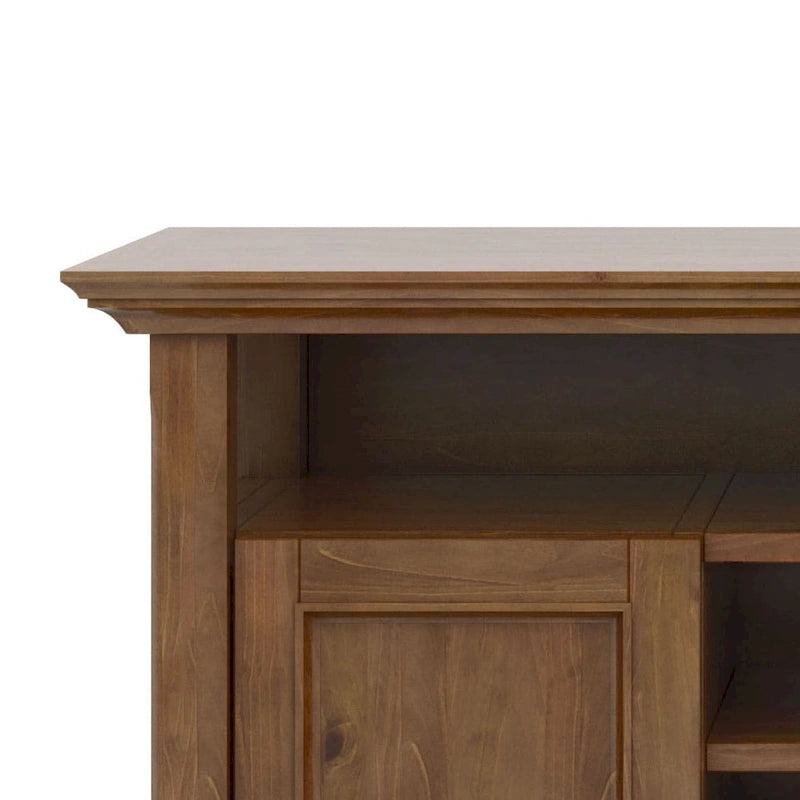 54-Inch Wide Solid Wood Transitional-Style Tv Stand — 54" W X 18.9" D X 31.9" H