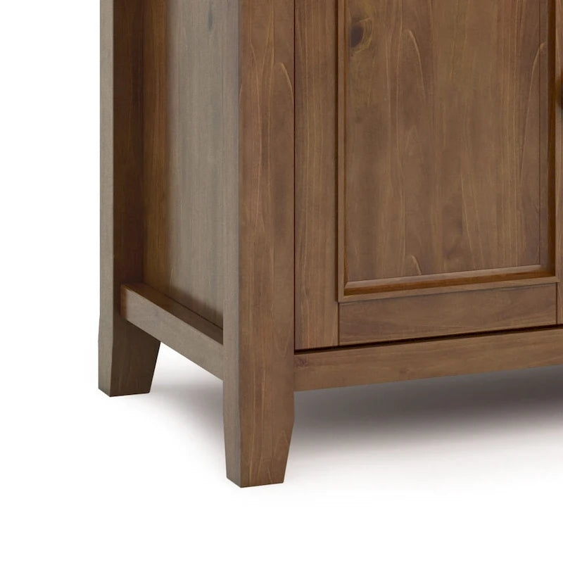 54-Inch Wide Solid Wood Transitional-Style Tv Stand — 54" W X 18.9" D X 31.9" H