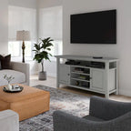 54-Inch Wide Solid Wood Transitional-Style Tv Stand — 54" W X 18.9" D X 31.9" H