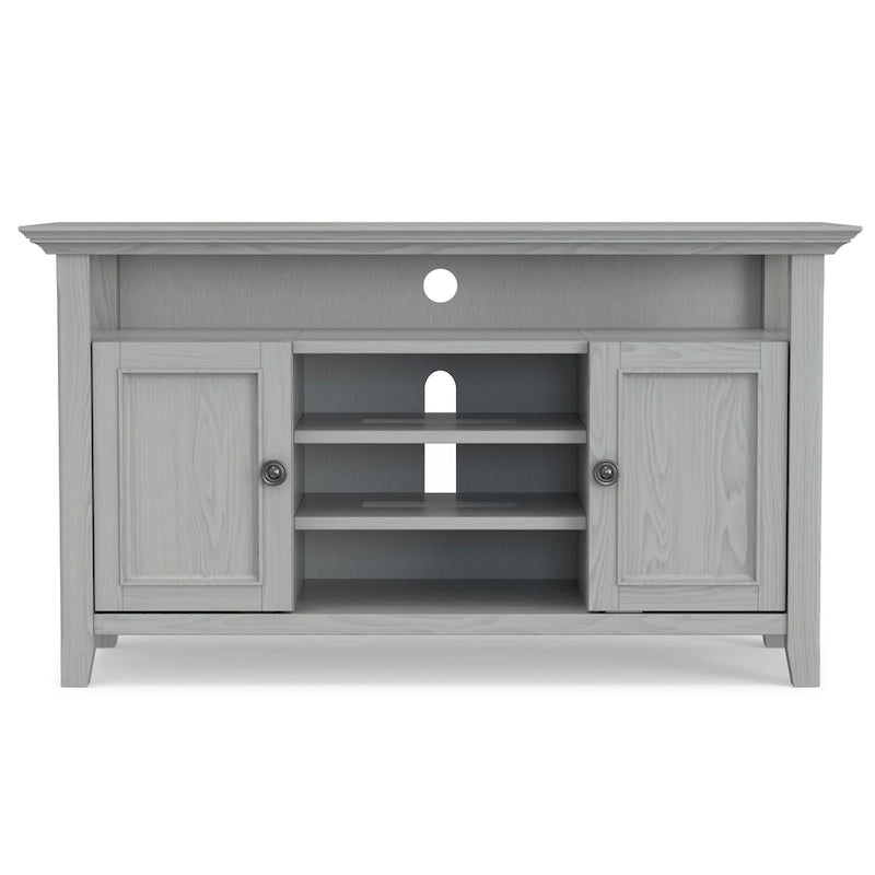 54-Inch Wide Solid Wood Transitional-Style Tv Stand — 54" W X 18.9" D X 31.9" H